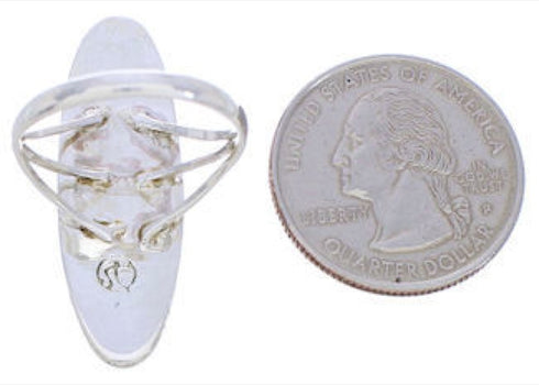 Genuine Sterling Silver Multicolor Jewelry Ring Size 5-1/2 YX33831